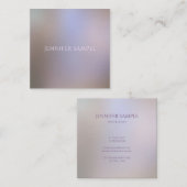 カラーエレガントモダン調和クリーンデザインテンプレート スクエア名刺 (正面/裏面)