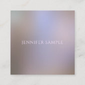 カラーエレガントモダン調和クリーンデザインテンプレート スクエア名刺 (正面)