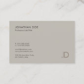 カラーエレガントモノグモダンラムテンプレートトレンディー 名刺 (裏面)