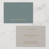 カラーエレガント調和お洒落プレミアムテンプレート 名刺 (正面/裏面)