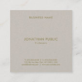 カラーエレガント調和クリーンプロフェッショナルテンプレート スクエア名刺 (裏面)