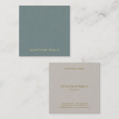 カラーエレガント調和クリーンプロフェッショナルテンプレート スクエア名刺 (正面/裏面)