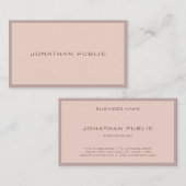 カラーエレガント調和モダンシンプルスタイリッシュプレーン 名刺 (正面/裏面)