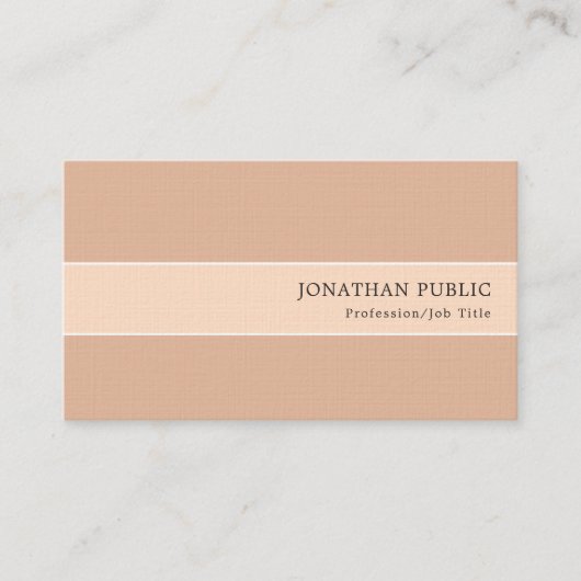 カラーエレガント調和モダンプレミアムリネンラグジュアリー 名刺 (正面)