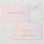 カラーエレガント調和モダンプロフェッショナルプレーン 名刺 (正面/裏面)