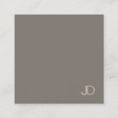 カラーエレガント調和モノグラムプロフェッショナル スクエア名刺 (正面)