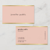 カラーエレガント金ゴールド洗練プモダンラカッコいいイン 名刺 (正面/裏面)