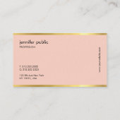 カラーエレガント金ゴールド洗練プモダンラカッコいいイン 名刺 (裏面)