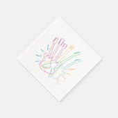 カラーエレクトリックギターラバーアコースティックギタリスト スタンダードカクテルナプキン (角)