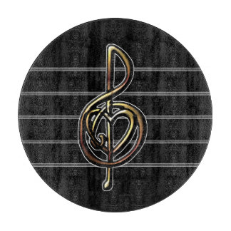 カラーエンボスを選択高音クレフ、 音符記号 カッティングボード