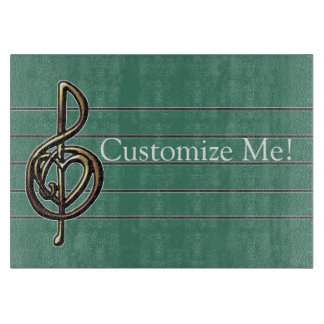 カラーエンボスを選択高音クレフ、 音符記号 カッティングボード