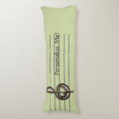 カラーエンボスを選択高音クレフ、 音符記号 ボディピロー (正面縦)