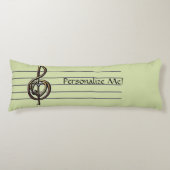 カラーエンボスを選択高音クレフ、 音符記号 ボディピロー (正面)