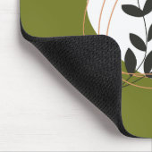 カラーオリーブグリーンかわいらしのミニマル抽象芸術 マウスパッド (コーナー)