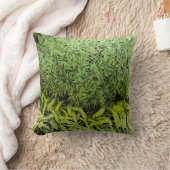 カラーオーバーレイアート枕を備えたモスグリーンスケッチ クッション (ブランケット)