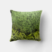 カラーオーバーレイアート枕を備えたモスグリーンスケッチ クッション (裏面)
