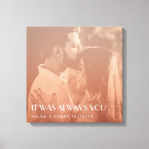 カラーオーバーレイカスタムフォトギフト新結婚規模 キャンバスプリント