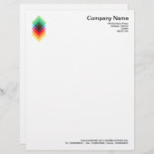 カラーオーバーレイモチーフ。 レターヘッド (正面/裏面)