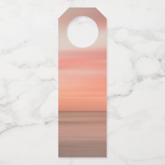 カラーオーバーレイ赤面結婚のフォトワインラベル ボトルネックタグ (裏面)