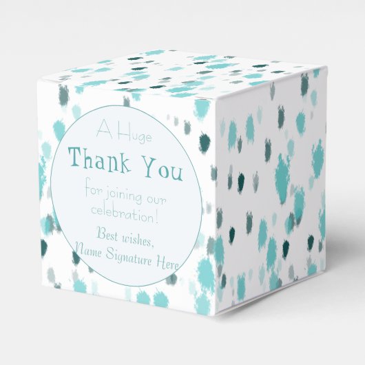 カラーカスタマイズグリーンブルーの抽象芸術アートのスプラッシュ フェイバーボックス (正面サイド)