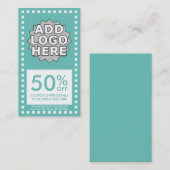 カラーカスタマイズシンプル可能クーポン 割引カード (正面/裏面)