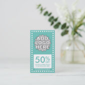 カラーカスタマイズシンプル可能クーポン 割引カード (スタンド正面)