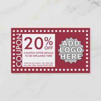 カラーカスタマイズ可能なクーポン 割引カード