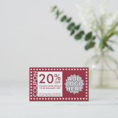 カラーカスタマイズ可能なクーポン 割引カード (スタンド正面)