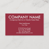 カラーカスタマイズ可能なクーポン 割引カード (裏面)