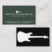 カラーカスタマイズ可能なシンプルエレクトリックギタービジネス 名刺 (正面/裏面)