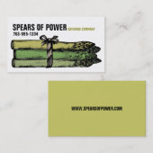 カラーカスタムアスパラガスのスペアーシェフケータリング 名刺 (正面/裏面)