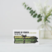 カラーカスタムアスパラガスのスペアーシェフケータリング 名刺 (スタンド正面)