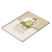 カラーカスタムオリーブ油クックブックレシピノート ノートブック (左側)