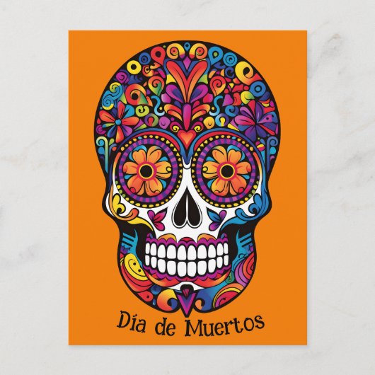 カラーカスタムカラフルシュガースカルディーアデムエルトス シーズンポストカード (正面)