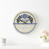 カラーカスタムキッチンクロックヴィンテージブルーベリー ラージ壁時計 (ホーム)