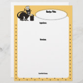 カラーカスタムキャットシェフのアロマスレシピレターヘッド (正面/裏面)