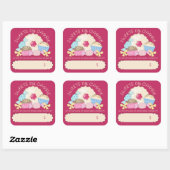 カラーカスタムキャンディトリュフのクッキー食品ラベル スクエアシール (シート)