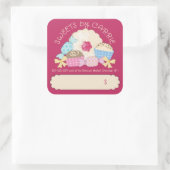 カラーカスタムキャンディトリュフのクッキー食品ラベル スクエアシール (バッグ)