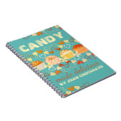 カラーカスタムキャンディトリュフスイーツレシピノート ノートブック (右側)