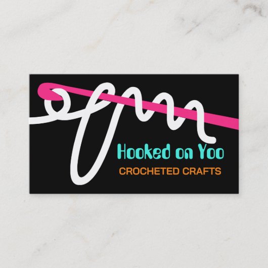 カラーカスタムクロチェットフックのループ糸の名刺 名刺 (正面)