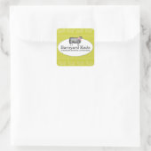 カラーカスタムシープウール編み物クロチェットラベル2 スクエアシール (バッグ)