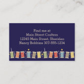 カラーカスタムスプールねじ裁縫ピンのシースレス 名刺 (裏面)