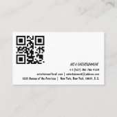 カラーカスタムソーシャルメディアアイコンQRコード 名刺 (裏面)