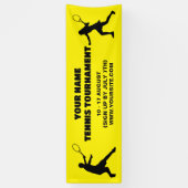 カラーカスタムテニスのトーナメントバナーテンプレート 横断幕 (縦)