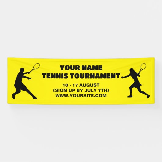 カラーカスタムテニスのトーナメントバナーテンプレート 横断幕 (横)