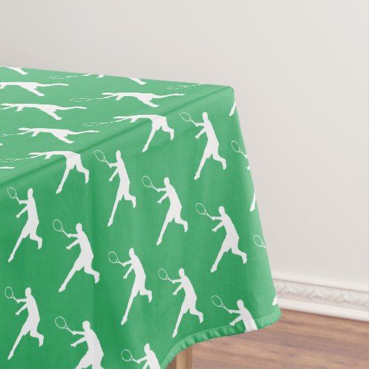 カラーカスタムテニス選手のシルエットテーブルクロス テーブルクロス (インサイチュ)