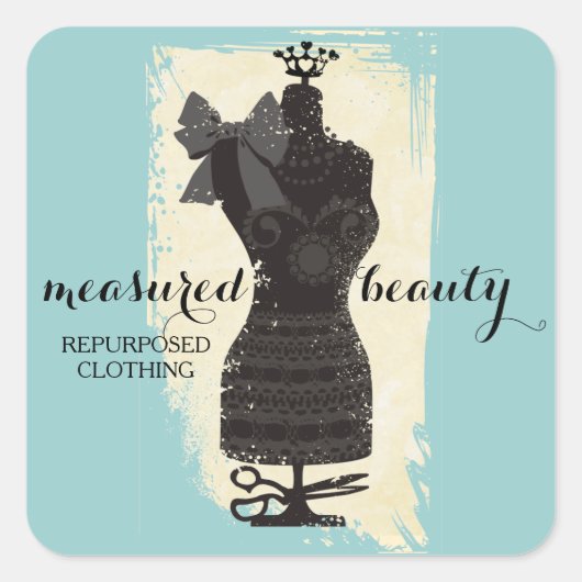 カラーカスタムドレスダミーファッションマネキン裁縫 スクエアシール (正面)