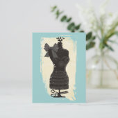 カラーカスタムドレスダミーファッションマネキン裁縫 ポストカード (スタンド正面)