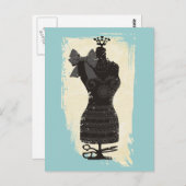 カラーカスタムドレスダミーファッションマネキン裁縫 ポストカード (正面/裏面)