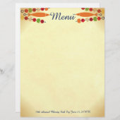 カラーカスタムフィッシュ野菜ケバブメニューレターヘッド (正面/裏面)